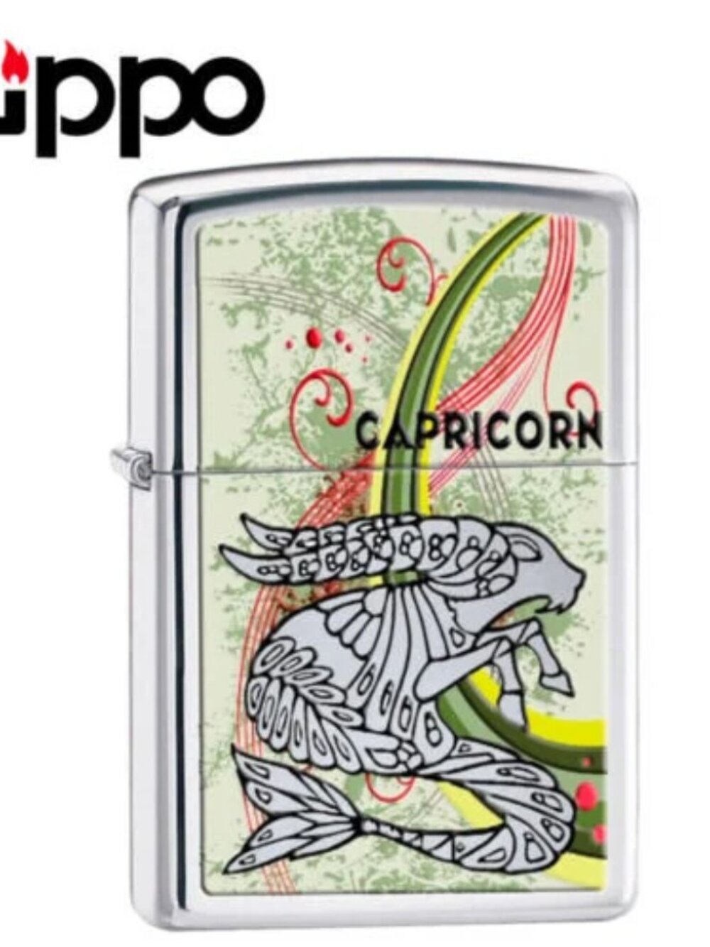 Retired Astrological Capricorn Zippo Lighter w/Torch Insert